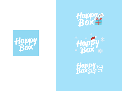 Happybox Logo branding christmas logo logo logo design online shop
