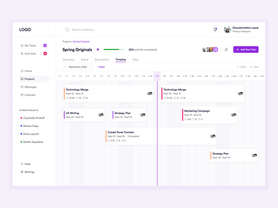 Timeline - Project Management Dashboard