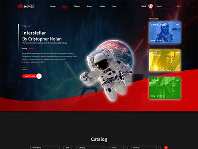 Movie Stream Web Design graphic design ux web design