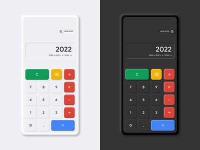 Calculator app calculator design neumorphism