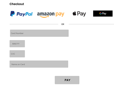 Credit Card Checkout design typography ux
