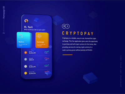 Cryptopay homepage animation after effects bitcoin wallet call to action crypto exchange crypto trading crypto wallet fintech app interaction animation parallax ui user experience ux