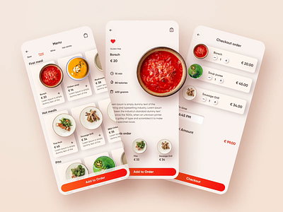 Rest app Order clean design food app interaction mobile app mobile app design motion design restaurant app services simple solution ui user experience ux