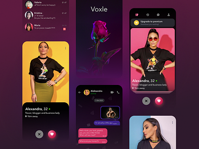 Voxle app clean design concept design dating app mobile app mobile app design services simple solution ui user experience ux