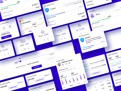 Trading bot UI blockchain crypto currency cryptocurrency investments dashboard investment personal area services trading platform ui user experience user interface design ux