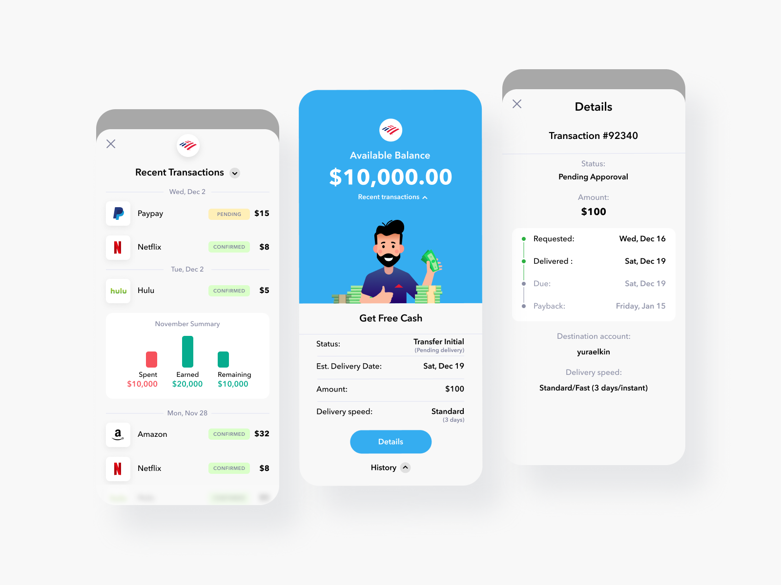 Microcredit app by Yurii on Dribbble