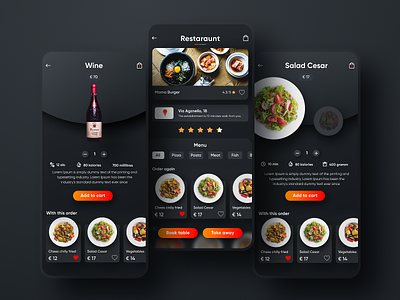NOQ order wine food delivery app interface menu mobile app design order restaurant app services ui user experience ux