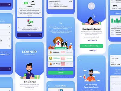Microcredit banking app chart clean design dashboard finance app fintech app illustrations loan app mobile app mobile app design services typography ui user experience ux