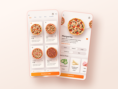 Pizza order clean design dashboard delivery app food delivery app mobile app mobile app design order food pizza constructor restaurant services ui user experience ux