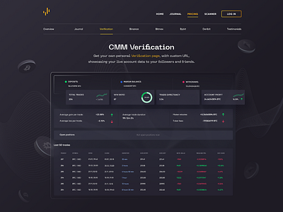 CMM Verification blockchain clean design crypto currency finance app fintech app illustration investment services simple solution trading platform ui user experience ux