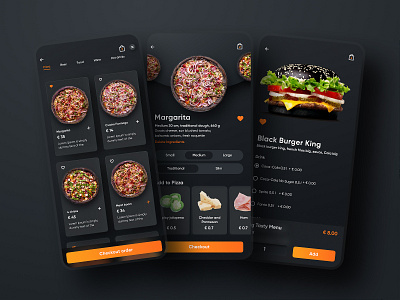 Black menu clean design dashboard delivery service food app food delivery app mobile app mobile app design order food restaurant app services simple solution ui user experience ux
