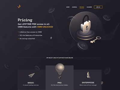 CMM pricing choice blockchain clean design crypto exchange crypto wallet cryptocurrency illustraion investment services trading platform ui user experience ux web design