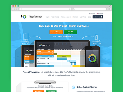 Tomsplanner chart design flat grant icons illustrations interface landing page outline saas uiux web