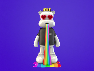 NFT bear rainbow 3d 3d artist nft nft art nft bear nft character nft collection nft token solana art