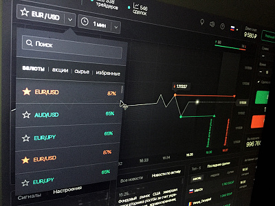 currency clean design dark dashboard interface options services simple solution trade ui user experience ux white label