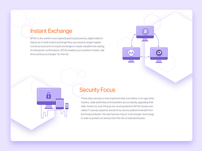 Benefits bitcoin services change crypto currency interface landing material design ui ux web design