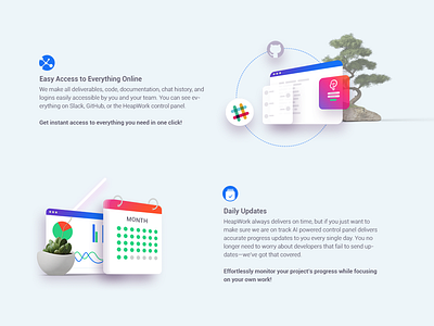 What We Do flat illustration interface landing material design simple solution typography ui ux web design