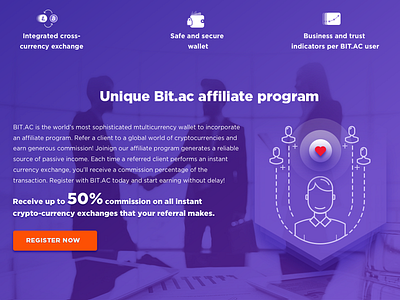 Affiliate bitcoin services blokchain change crypto currency interface landing material design ui ux web design