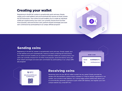 How It Works bitcoin services blokchain change crypto currency interface landing material design ui ux web design