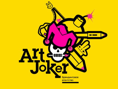 Aj artjoker design graphic logo