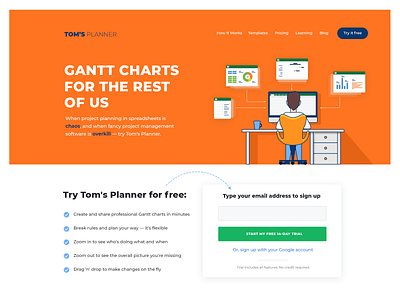 TP Landing ver.1 chart clean design illustration landing page services simple solution ui ux web design