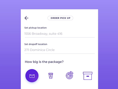 Order Pickup [animated] autonomous clean design dav decentralized delivery service drone illustration mobile animation mobile app design services ui ux vehicle