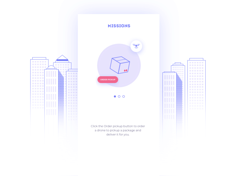 Missions Intro screens animation autonomous blockchain crypto decentralized design app illustration interaction design mobile app design services ui ux vehicle