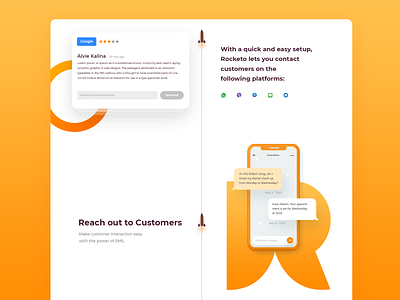 Rocketo Homepage clean design icons illustration services simple solution ui user experience ux web design