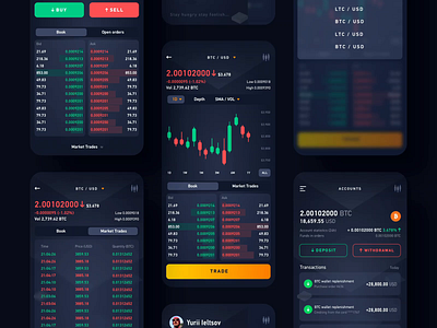 Trading app animation bitcoin blockchain crypto currency crypto exchange ethereum finance app fintech interaction investment mobile app design mobile interactions ui ux