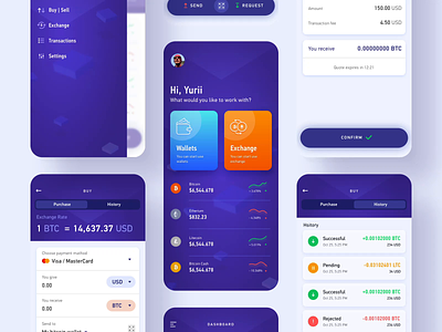 Crypto exchange wallet animation bitcoin crypto currency crypto exchange crypto wallet dashboard ui ethereum finance fintech interaction investment mobile app design mobile interaction ui ux