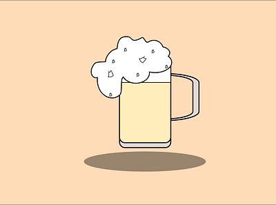 Glass of Beer Illustration adobe adobe illustrator alcohol art bar beer design glass graphic design illustration illustration design