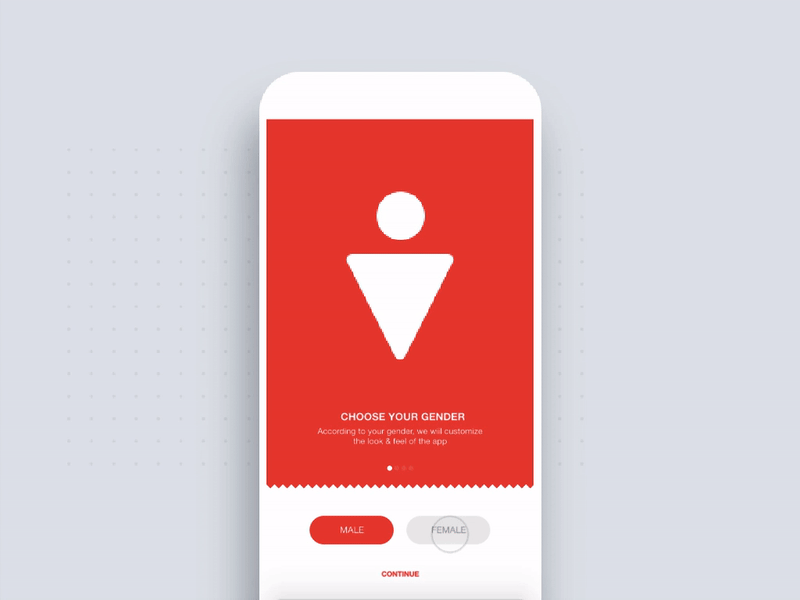 Select Gender app choose gender google ios iphone ranish ui ux walkthrough