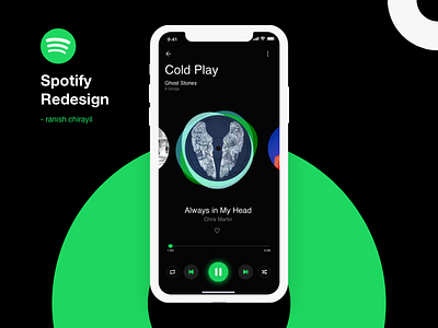 Spotify Redesign Concept! app concept interaction ios iphone iphone x music app spotify ui ux