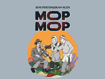Book Cover illustration for Aceh Performing Arts; MOP MOP