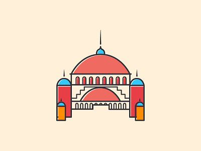 Istanbul alex colours flat icon illustration istanbul lines thomas turkey weaver
