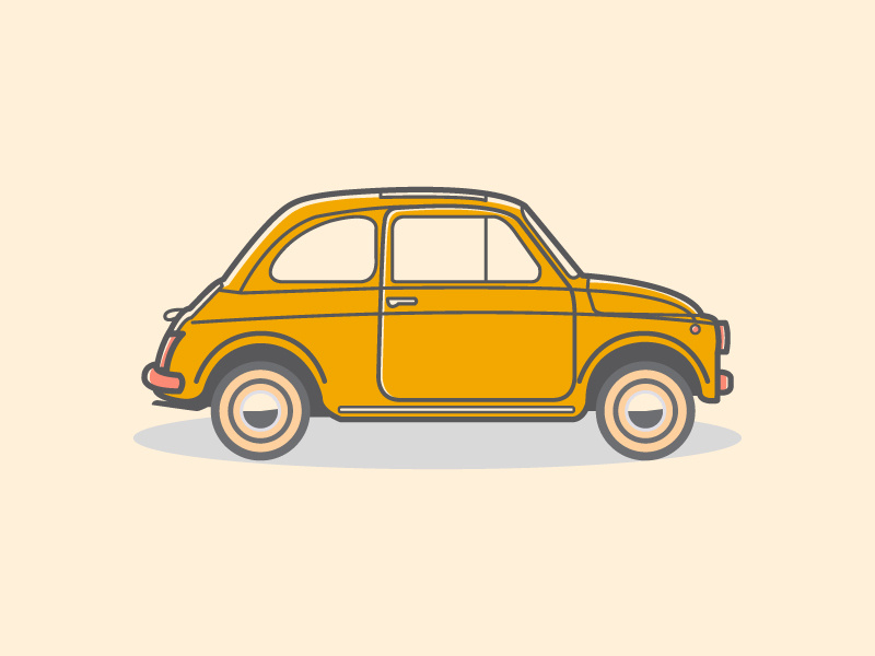 Vintage Fiat 500 by Alex Thomas Weaver on Dribbble