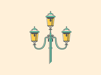 Venetian street lamp alex flat icon illustration italy lamps simple street thomas venice weaver