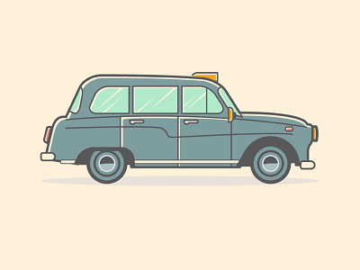 London Cab icons vector