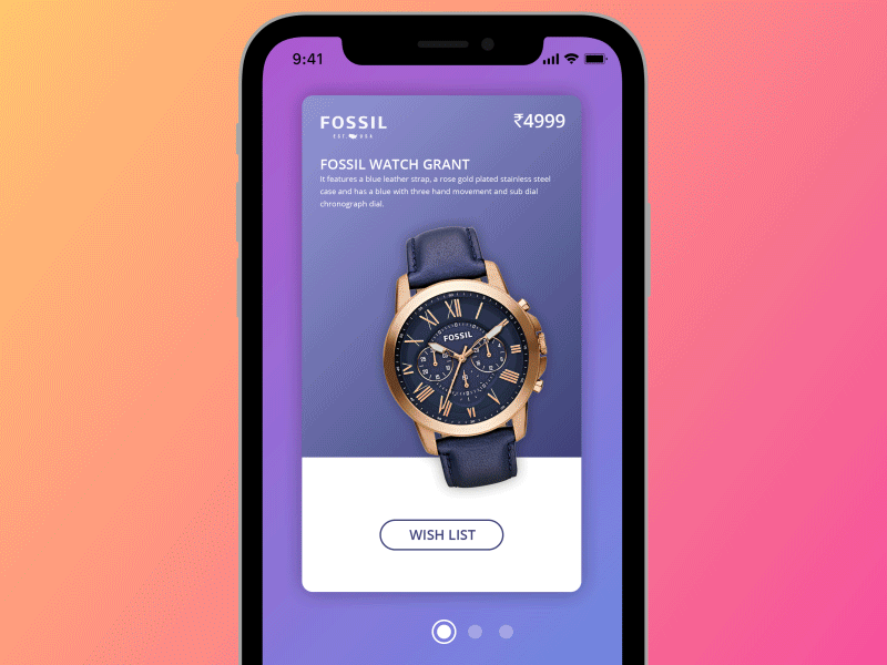 Slide Menu Interaction Parallax Effect animation clean gradient jelly menu slider parallax effect product card ui ux watch