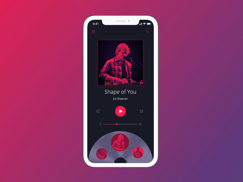 Music App Radial Interaction