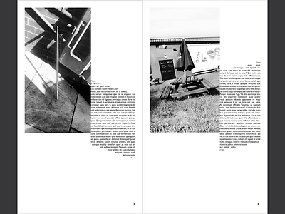 Beeline Bent Magazine (2/4) angles black and white photography double page spread graphic design greyscale images and text indesign magazine magazine layouts photography photoshop street photography