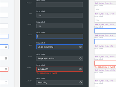 Design system input fields components design system input fields