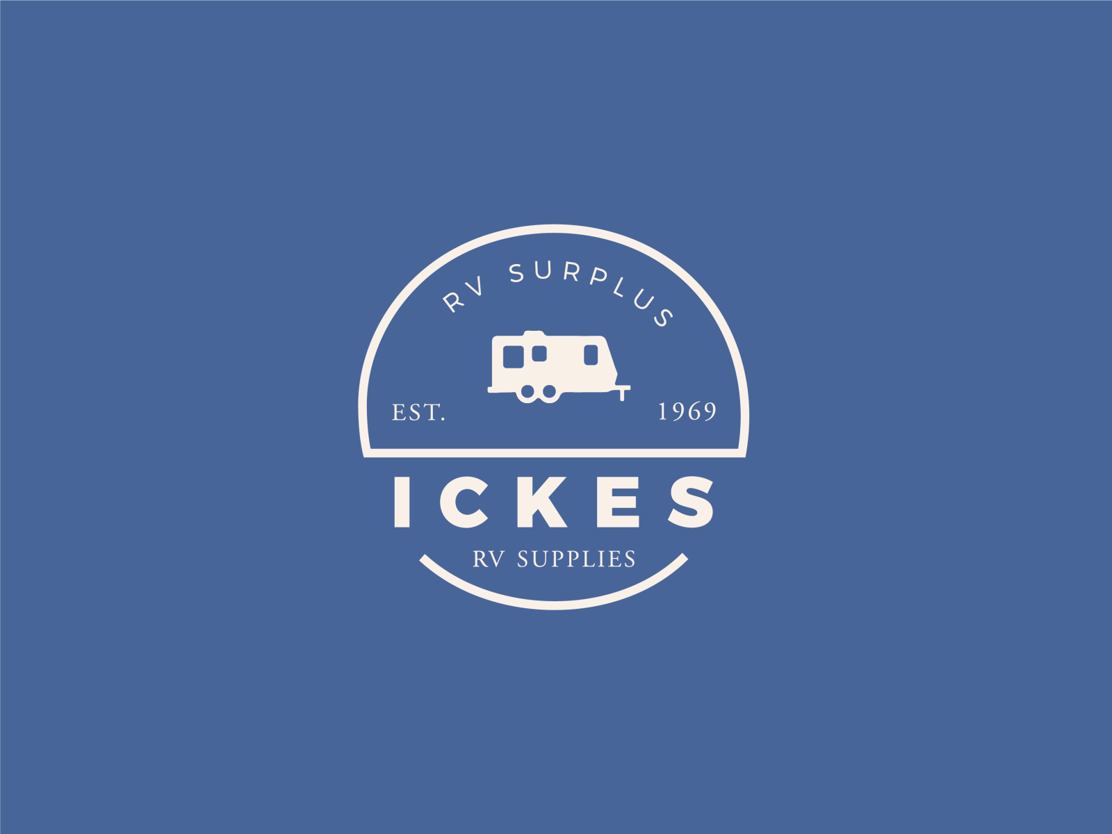 Ickes RV Surplus Logo Design by kaitlin bonewit on Dribbble