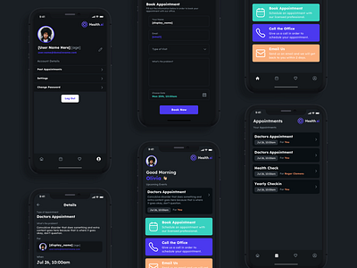 Medical App -- Sample App in Flutterflow appointment design flutterflow medical app nocode product design sample apps schedule tailwind ui