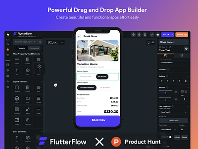 Flutterflow 2.0 -- Launching on Product Hunt Oct. 6th app builder flutter flutter app flutter app builder flutterflow no code product design ui ui builder ux