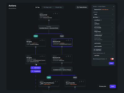 Visual Action Builder (Logic Builder)