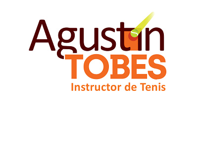 Agustin Tobes Tenis Instructor branding design graphic design logo typography vector