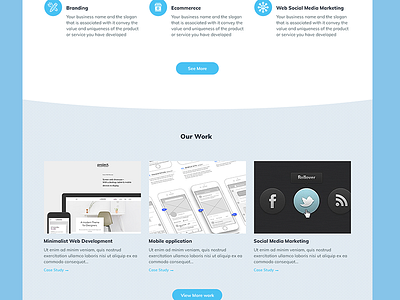 Agency Portfolio clean design landing page simple ui ux web