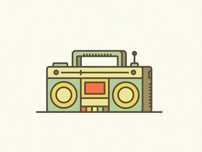 Illustrated Boombox Cardboard Stand-Up