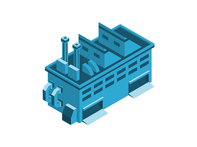 Warehouse flat illustration isometric warehouse